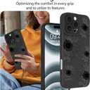 OOK Floral Case for iPhone 16 Pro Max Case, Cute Sunflower Floral Blooms Design Soft TPU Shockproof Protective for Women Girls Phone Cover - Black Flower