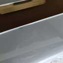 Glossy White Sturdy Acrylic Serving Tray with Handles-12x20Inch-Serving Coffee, Appetizer, Breakfast, Butler-Kitchen Countertop Tray-Makeup Drawer Organizer-Vanity Table, Ottoman Tray-Decorative