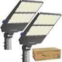 LED Parking Lot Light 300W, UL Listed 45,000LM 6500K Light with Dusk to Dawn Photocell, Adjustable Slip Fitter Mount, IP66 Waterproof, Commercial LED Area Security for Parking Lot, Roadway, 1 Pack