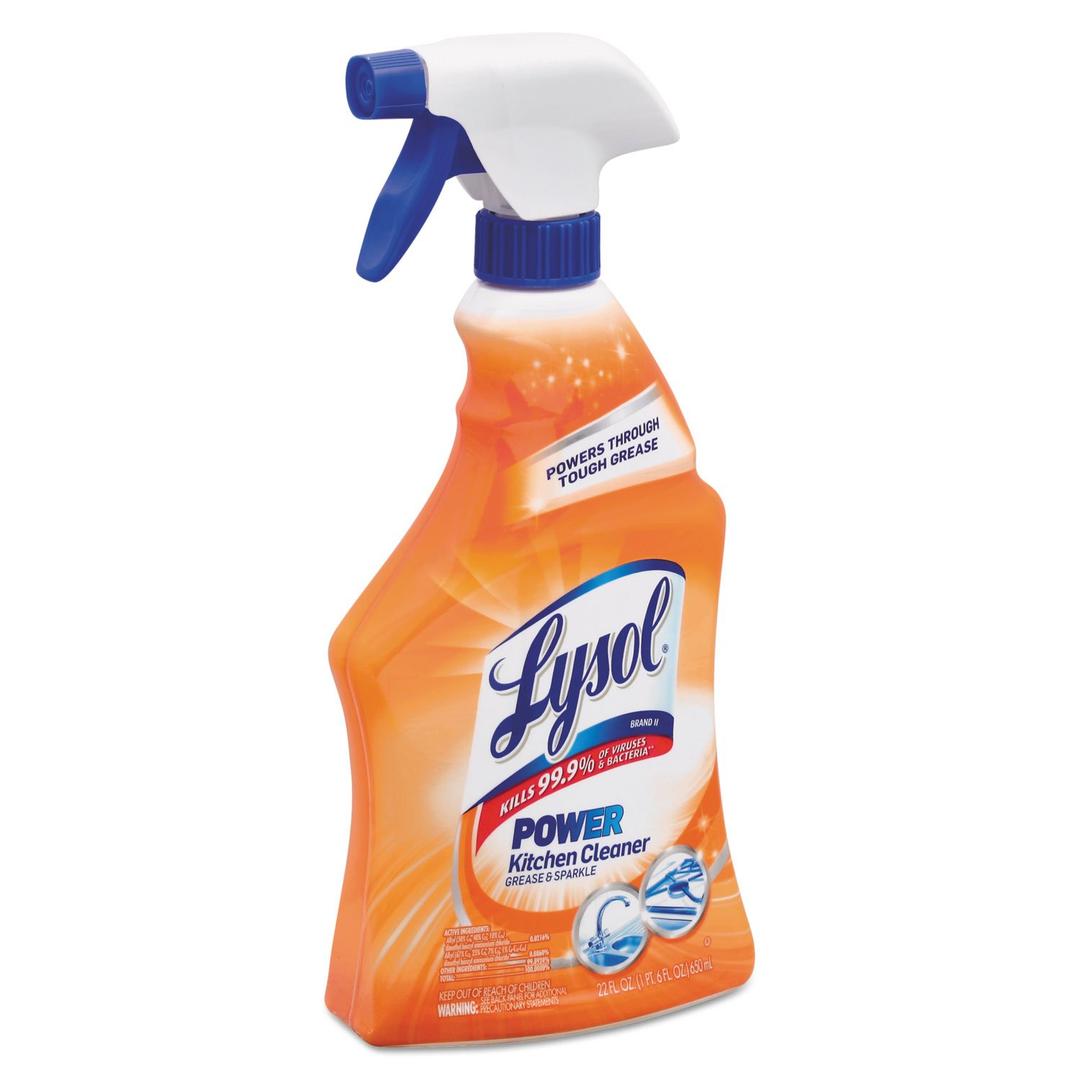 Lysol Pro Kitchen Spray Cleaner and Degreaser, Antibacterial All Purpose Cleaning Spray for Kitchens, Countertops, Ovens, and Appliances, Citrus Scent, 22oz