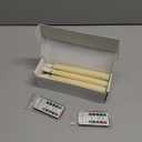 FPOO 7.9 Inch Christmas Flameless Taper LED Window Candles with 2 Remote and Timer, Battery Operated, Warm White Floating Flickering Fake Candles for Home, Holiday, Wedding Decor (Pack of 8, Ivory)