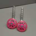 Training Wheels for Kids Bike, Flash Mute Wheel Adjustable Bicycle Stabiliser Mounted Kit Compatible for 12 14 16 18 20 inch Single Speed Bicycle (Pink)