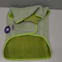 cyeollo Warm Dog Coat Fleece Sherpa Winter Sweater Coats, Turtleneck Dog Jacket Vest for Small Medium Large Dogs with Leash Hole, Soft Reversible Pet Coats for Cold Weather, Green, XL