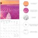 2 x Graphique 2024 Provence Mini Wall Calendar | 7 x 7 | Thick Paper | Home & Office Organizer | Large Monthly Grid | 3 Languages & Marked Holidays | 4 Month Preview Page for 2025
