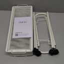 Slim Rolling Cart, Metal Frame Utility Rolling 3-Tier Narrow Storage Cart with Handle Kitchen Storage Organizer, Mobile Shelving Unit for Bathroom Kitchen