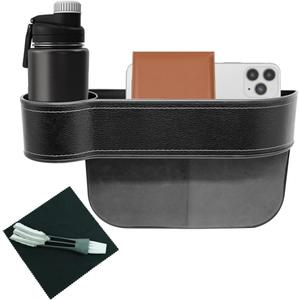 Car Seat Gap Filler Organizer 2 Pack - Accessory Tray for Front Seat Console Car Organizer and Storage w/Accessories