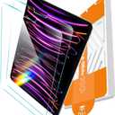 EZ-GLAZ-2 Pack for iPad Pro 12.9 inch 6th 5th 4th 3rd Generation (2022/2021/2020/2018) Screen Protector, 9H+ Hardness 12FT Military Grade Shatterproof Long Durable Tempered Glass Film with Flawless Fit Box,Scratch Resistant (HD CLear)