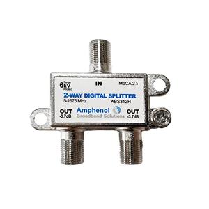 Amphenol 2-Way Digital Coaxial Splitter MoCA 2.5 ABS312H