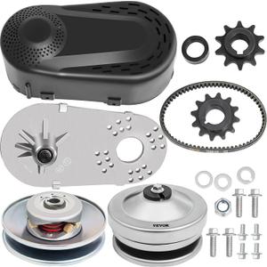 VEVOR Torque Converter CVT 2HP-7HP 3/4" Go Kart Clutch 212CC 30 Series Mini Bike 10T #40 41 Chain and 12T #35 Replacement Set TAV2 30-75 218353A Manco CVT Clutch Small Engine Drive Belt