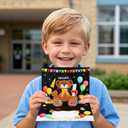 D4DREAM Kindergarten Graduation Card 2026-6x8'' Black Teddy Bear Kindergarten Graduation Gifts Congrats Grad Card for Kids Daughter Son with Envelope