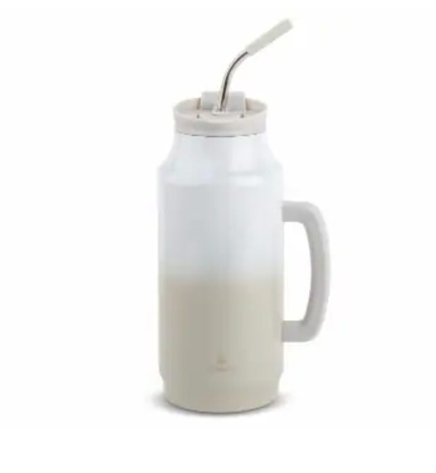 MANNA Poseidon Stainless Steel Timber 64Oz White & Grey