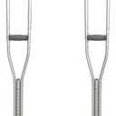 Adjustable Adult Crutches for Walking, Silver Aluminum Crutch with Comfortable Underarm Pad and Handgrip (52-510)