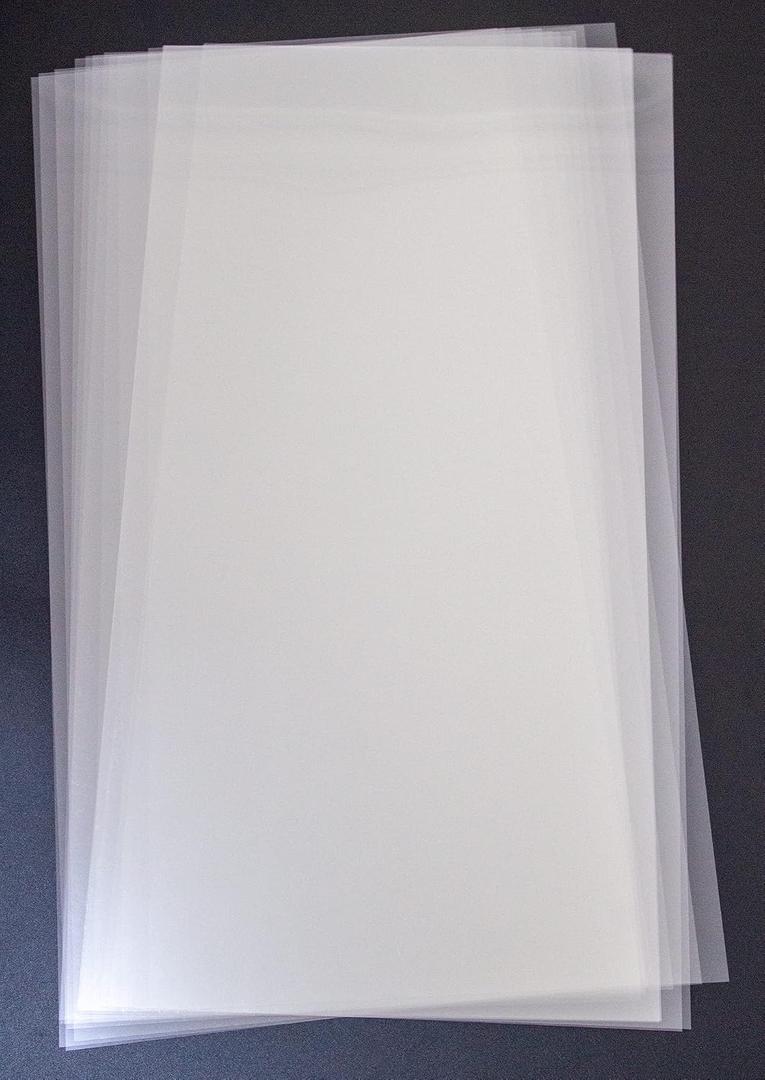 7.5 Mil Blank Mylar Stencil Sheet (10Pcs),12 x 24 Inch Clear Plastic Sheets, Acetate Sheets for Crafts, PET Plastic Sheets for Cutting Machine, PET Stencil Material, Clear, 7.5mil, 12" x 24, 10 Pack