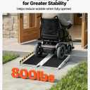 VEVOR 2FT Portable Wheelchair Ramp, Smooth Door Access No Blocking Design, 800 LBS Heavy Duty Non-Slip Threshold Ramp for Home Steps, Stairs, Doorways, Scooter, Curbs
