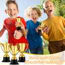 Mini Trophies Bulk for Kids, 9Pcs Plastic Gold Small Trophy Cups, Golden Award Trophy Cups for Classroom School Rewards, Sports Tournament Winning Prizes Party Favor