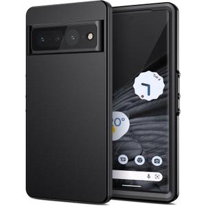 Lanhiem Pixel 7 Pro Case, IP68 Waterproof Dustproof Case with Built-in Screen Protector, Rugged Full Body Shockproof Protective Cover for Google Pixel 7 Pro, Black