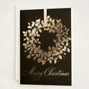 Minted Classic Wreath Christmas Cards, Folded 5x7 Holiday Greeting Cards