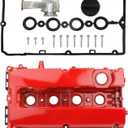 MITZONE Aluminum Valve Cover Compatible with Chevy Cruze 2010-2016 Sonic 2012-2018 Trax 2013-2020 Aveo 2009-2011 Aveo5 2009-2011, Pontiac G3 2009-2010 L4 1.6L 1.8L, Replace 254-920 55558673 55564395 (Upgrade(Red-Aluminum))