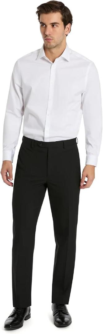 Michael Kors Mens Newbury Classic Fit Dress Pants | Stretch Fabric Chino Pant | Kahki Pant for Business & Casual Wear (44W x 36L, Black)