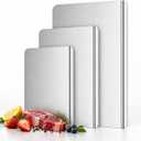 3-Piece Titanium Cutting Board Set, L-Shaped Lip for Dough & Meat, X-Large