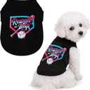 Ice Cream Drip Baseball Dog T Shirt Respect The Drip Pet Apparel Baseball Sport Dog Tank Top Black Dogs Sleeveless Vest Ice Cream Pets Outfit Costume for Small to Medium Dogs and Cats Pets Supplies(M)
