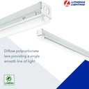 Lithonia Lighting 1 Light LED Strip Light, 4 Foot LED Ceiling Lighting Fixture, 2500 Lumens, 4000K, 80CRI, 20W, Kitchen and Garage Use (MNSL L46 1LL 120V 40K 80CRI M6)
