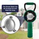 Garden Hose Nozzle, 6 Spray Patterns Heavy Duty Metal Water Nozzle with High Pressure for Watering, Cleaning, Washing (Green)
