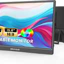 BIGASUO Portable Monitor for Laptop, 15.6'' FHD 1080P USB-C HDMI Travel Monitor, HDR IPS Ultra-Slim Portable Screen with Kickstand & Speakers, Extra Screen for Laptop PC MAC Phone PS4/5 Xbox Switch