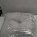 4 Pack Seat Cushion/Chair Cushion Pads for Dining Chairs, Office Chair, Floor, Machine Wash & Dryer Friendly (Flannel 17"×17", Grey)