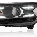 TODO Headlight Assembly Compatible with 2022 2023 2024 Kia Forte GT GT-Line 92101-M7600, Halogen Headlamp with LED DRL, Left Driver Side