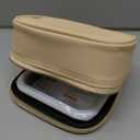 Mini Makeup Bag with Led Mirror,Small Travel Make up Bag 3 Light Modes Adjustable Brightness, for Women Organizer Cosmetic Bag, Portable Travel Train Toiletry Bag, for Pool Parties Work TouchUps