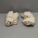 vctops 2-Piece Elegant Floral Embroidered Pillow Shams King Size 100% Cotton Quilted Decorative Pillow Shams Set (Cream,20"x36")