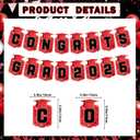 Red Black Graduation Decorations 2026: Class of 2026 Graduation Party Supplies for High School College Congrats Grad Banner Backdrop Signature Guest Book Photo Booth Decor