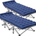 ABORON Camping Cot for Adults, 28 in Wide Folding Bed with Mattress800 lbs Capacity Heavy Duty Frame, 1200D Oxford Cot with Removable Pad and Carry Bag For Camping, Home And Travel