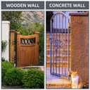 Wall Mount Gate Hinges, Black Farm Gate Hinge, 4 Pack Chain Link Fence Gate Hinge with 5/8 Hinge Pin (Screws Included), Heavy Duty Gate Hinges for Metal Gates Wooden Fences