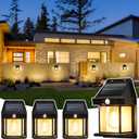 SOLPEX 2 Pack Solar Motion Lights Outdoor Waterproof, Solar Porch Lights Outdoor for Door, Shed, Patio, Garage, Yard Outside Decorative, Motion Sensor with 3 Lighting Modes