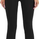 HEGALY Women's Flare Yoga Pants - Crossover Flare Leggings Buttery Soft High Waisted Workout Casual Bootcut Pants (Black)