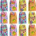 ArtCreativity 24 Valentines Day Bags with 24 Stickers, Valentine Treat, Candy Bag, Goodie Bags for Birthday Party, Wedding, Baby Shower & Party Favors, Cute Cardboard Boxes with Handles