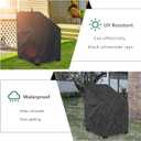 Waterproof Rollator Walkers Cover for Seniors, Folding Walker Accessories, Fits Rollators with Seat (Black)