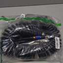 Heavy Duty Polyurethane Recoil Air Hose 1/4 in x 50 ft, Lightweight, Flexible Compressor Hose with Universal Quick Coupler, Plug and Bend Restrictors, Gray