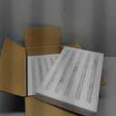 15 Pack Carrara White Marble Pencil Trim Liner, 3/5"X12" Bullnose Tile Edge Trim Polished for Bathroom Kitchen Shower Livingroom