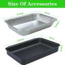 Grease Catch Pan for Weber Spirit and Genesis II Grills - Compatible with e-210, e-220, e-310, e-320, e-330, e-315, e-325, e-335 - Includes Disposable Drip Liners
