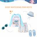 Disney Boys Spiderman Swimsuit Summer Beach Kids Rash Guard Swim Set 3M-13T | Disney Licensed Bathing Suit, Cars Hulk Venom Iron Man Winnie Stitch Quick Dry & Breathable Swimwear, UPF 50+ Sun Protection (Blue)