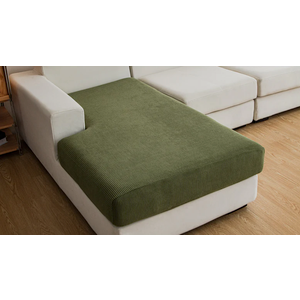 QIANMEW Sofa Covers Washable, Chaise, Green Color 