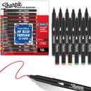 Sharpie Creative Markers, Water-Based Acrylic Paint Markers, Fine Tip, Assorted, 12 Count