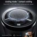 Portable Handheld Turbo Fan with Ice Cooling, 9000mAh Rechargeable Personal Fan, 100-Speed Wind, Built-in Type-C Cable, LED Display,135 Tilt Foldable for Desk/Neck/Travel-Black