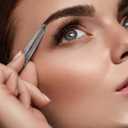 3 x Eyebrow Tweezer Set, 4 Pcs Professional Stainless Steel Tweezers for Women, Precision Tweezer for Facial Hair, Splinter and Ingrown Hair RemovalBright silver