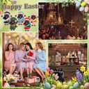 100 Pcs Mini Jesus Figures Easter Party Favors, Multicolor Jesus Loves You Christ Figurines, Religious Gifts for Sunday School, Church Event, Easter Basket Stuffers