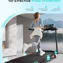 TREAFLOW Treadmill with Incline for Home, Walking Pad with Handle Bar | Foldable Treadmill, Portable Walking Running Machine, Low Noise, LED Display, 6.2 MPH