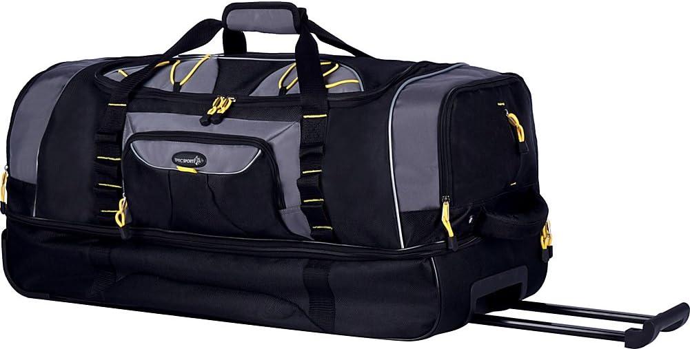 TPRC Sierra Madre II Upright Rolling Duffel Bag, Black/Gray, 30-Inch